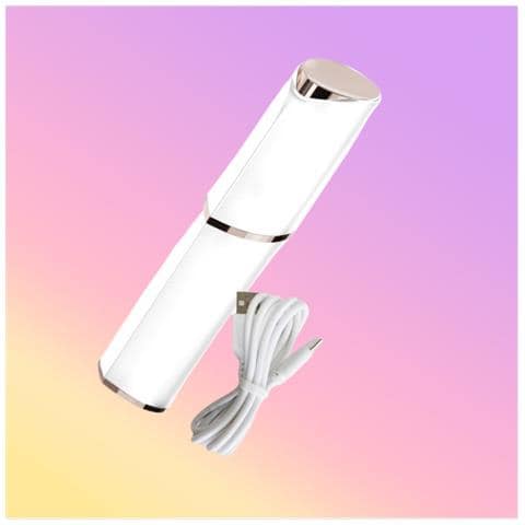Mini Depilatore Portatile Ricaricabile A Forma Di Rossetto White - Foto 3