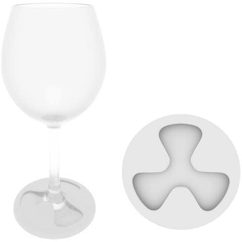 Set Di 4 Sottobicchieri In Silicone Per Bicchieri Da Vino Lightgrey - Foto 2