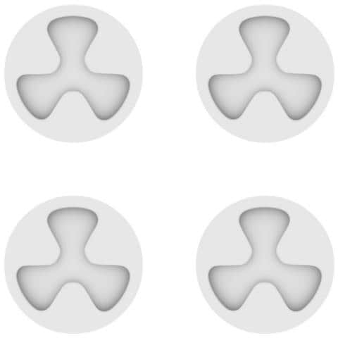 Set Di 4 Sottobicchieri In Silicone Per Bicchieri Da Vino Lightgrey - Foto 1