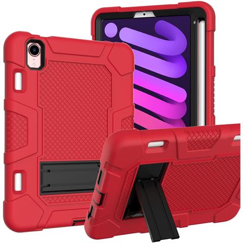 Custodia Per Ipad Mini 6 8.3"" Con Supporto E Alloggiamento Per Stilo Rosso - Foto 1