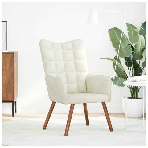 Sedia Relax Crema in Velluto - Foto 2