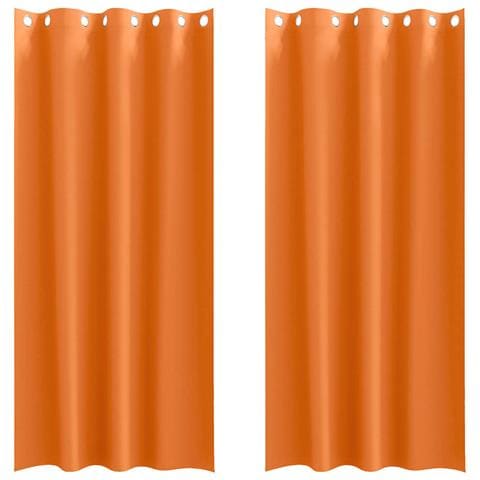 Tende con tende 2 pcs Arancione Vivo Poliestere - Foto 1