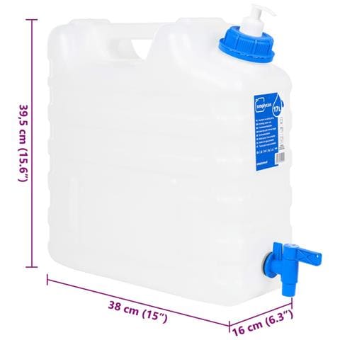 Contenitore Acqua Rubinetto e Dispenser Sapone 15 L in Plastica - Foto 9