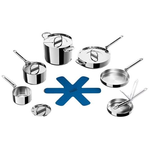 Set Di Sei Pentole Space Steel Acciaio Inox Con Manici Pieghevoli Adatte Per Induzione Alta Durata E Qualità Professionale - Foto 1