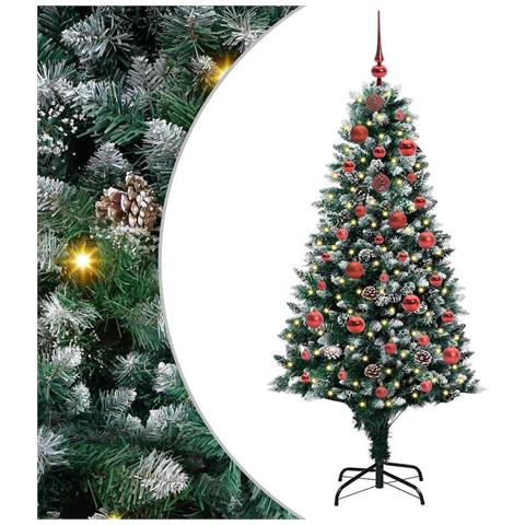 Albero di Natale artificiale con 150 LED Verde 150 cm - Foto 1