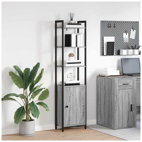 Armadio per Libri Grigio Sonoma 40 x 24 x 161 cm - Foto 2