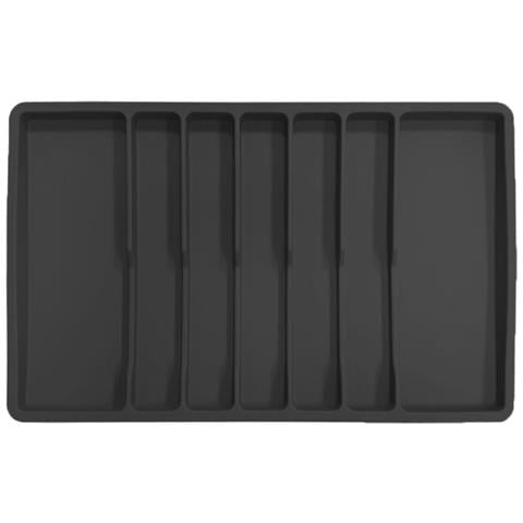Organizzatore Per Cassetti In Silicone Nero (57x35.5x3cm) - Portaoggetti Multicomparto - Foto 1