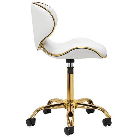 sgabello cosmetico Q-4599G bianco - Foto 2