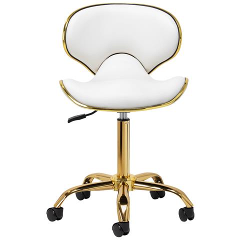 sgabello cosmetico Q-4599G bianco - Foto 4