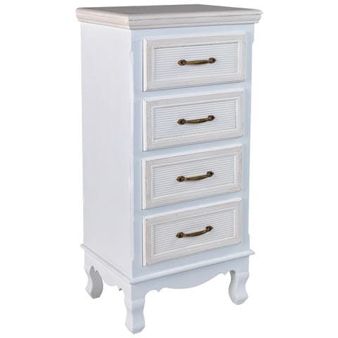 Cassettiera In Legno Bianco 40x30x82h - Foto 1