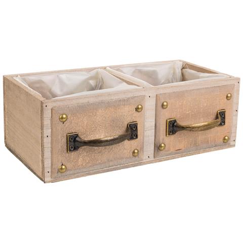 Cassetto In Legno Marrone 30x15x10,5h - Foto 1