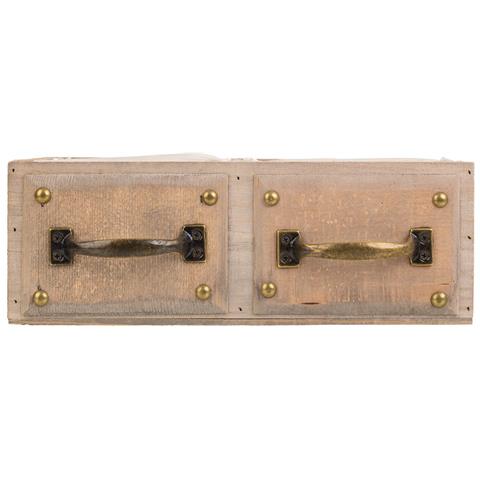 Cassetto In Legno Marrone 30x15x10,5h - Foto 2