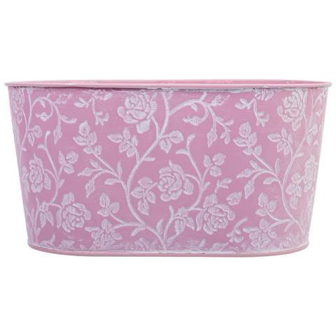 Cestino In Metallo Rosa 22,5x13,5x11,5 B20x11 - Foto 2