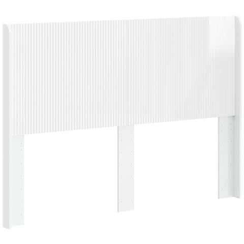 Testiera Letto Bianco Lucido Legno ingegnerizzato - Foto 1