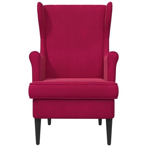 Poltrona Rosso Vino Velluto - Foto 2
