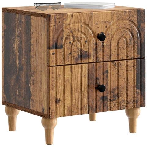 Armadio da Notte con cassetto Legno antico 43 x 34,5 x 48 cm - Foto 2