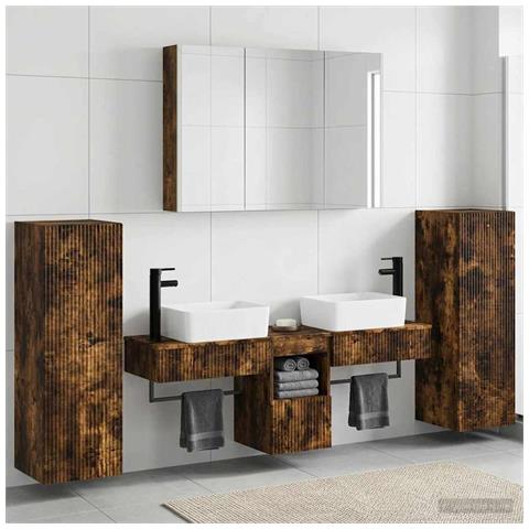 Set di mobili per il bagno 6 pcs Rovere Fumo - Foto 2