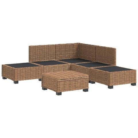 6 pz Set Lounge in Rattan con Cuscini GENDT Rattan naturale - Foto 10