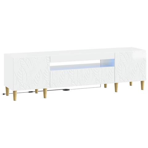 Mobile TV LED Bianco Lucido Legno ingegnerizzato - Foto 1