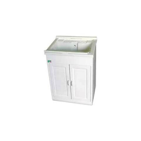Lavatoio in resina antiacido mobile lavapanni per arredo bagno bianco - Foto 2