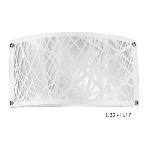 I-BATIK / AP - Applique moderna bianca con decoro astratto 40 watt e14 - Foto 2