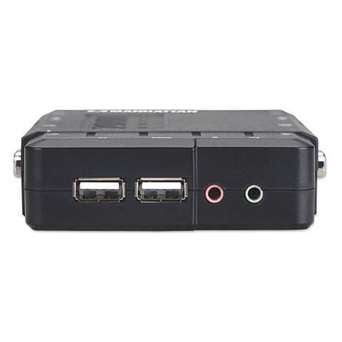 KVM Switch IDATA IVIEW-U4L 4 Porte USB / Audio Nero - Foto 2