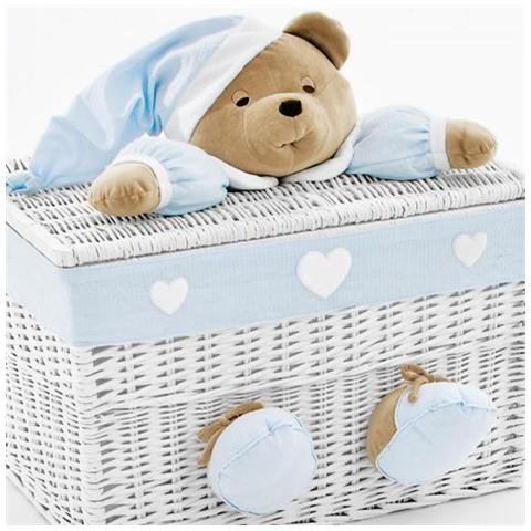 Baule Medio Puccio Bianco Azzurro - Foto 1