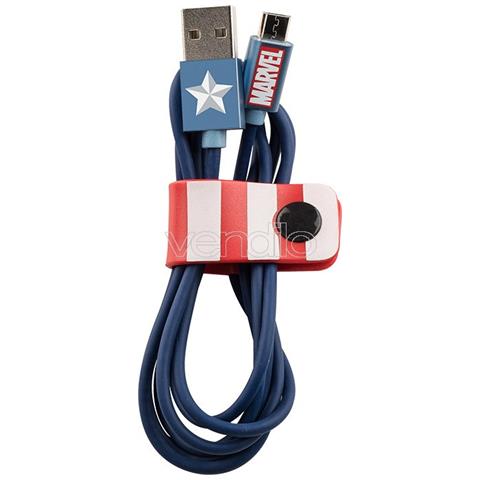 Marvel - Captain America - Micro USB Cables 1,2 Mt - Foto 2