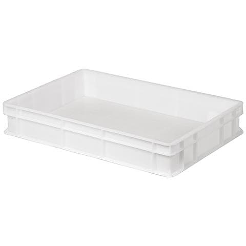 Cassa Per Alimenti In Plastica Sovrapponibile E Chiusa 60x40 H. 11 - Bianco Neutro - Foto 1