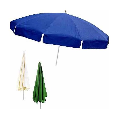 Ombrellone da spiaggia in cotone tondo cm.200 - colore bianco/blu Vette