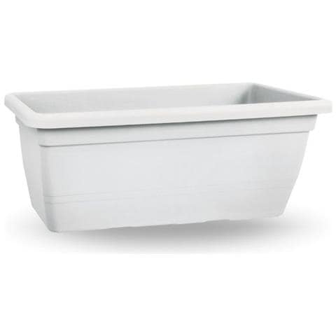 Fioriera Fioriere Vaso Plastica Rettangolare Da 50 Cm Colore Bianco Mod. Anthea - Foto 1