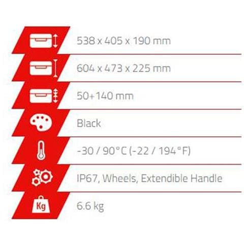 Contenitori Stagni Max Max540h190str Borse E Zaini 59.4 X 47.3 X 21.5 Cm - Foto 2