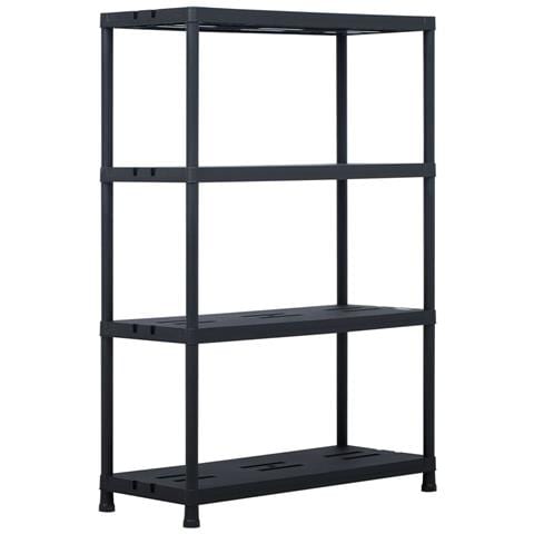 Scaffale Nero 220 Kg 90x40x138 Cm In Plastica - Foto 1