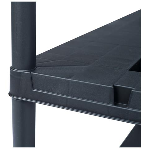 Scaffale Nero 220 Kg 90x40x138 Cm In Plastica - Foto 7