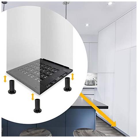 8933717 Base Per Frigorifero Integrato En Modulo Di Cucina Ed Espessore, Nero - Foto 5