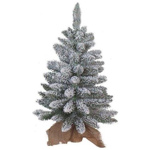 Albero Di Natale Base Juta 75 Cm Innevato 008520 - Foto 1