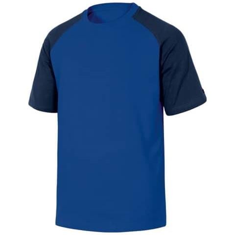 T-shirt Mach Bicolore Girocollo Manica Corta Cotone Azzurro-blu - Xxl - Genoabmxx - Foto 1