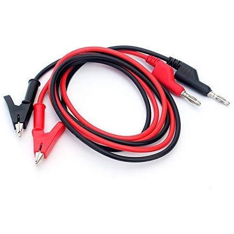 Multimetro Probe Test Di Cavo Spina A Banana A Coccodrillo Clip Di Prova Della Sonda 15a1000v 4 Millimetri 1m (bianco E Rosso) 2pcs - Foto 1