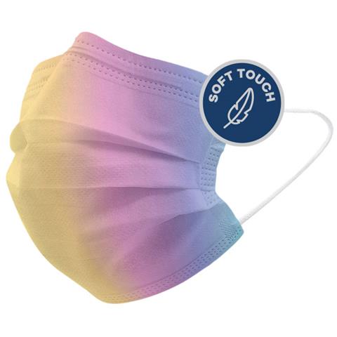 Mascherina Chirurgiche Tipo II R Colore Arcobaleno Con Bordo Bianco 10 Pz - Foto 2