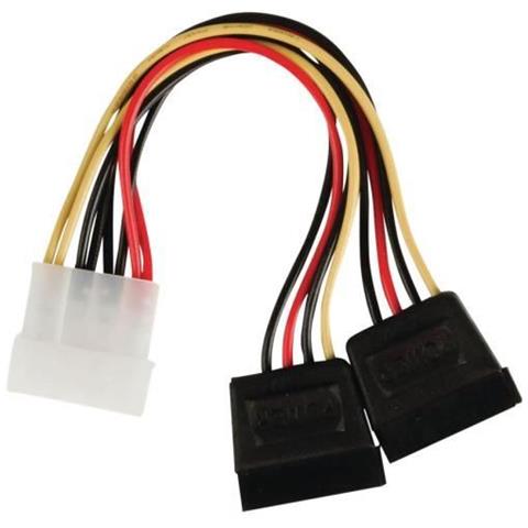 Cavo Di Alimentazione Interno Nedis - Molex Maschio - 2x Sata 15 Pin Femmina - 0,15 M - Varie - Foto 1