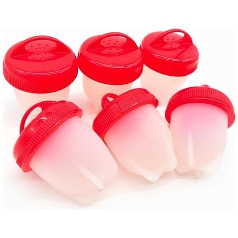 6 Cuoci Uova In Silicone Contenitore Per Cottura Uova Sode Senza Guscio E Altro - Foto 1