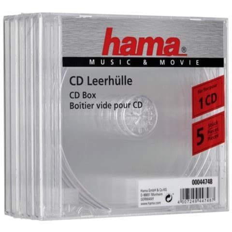 CD / CD-ROM sleeves, clear, 5 pack 1dischi Trasparente - Foto 1