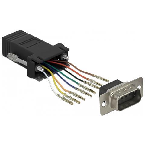 66166 cavo di interfaccia e adattatore Sub-D Rj-45 Nero, Acciaio inossidabile - Foto 1