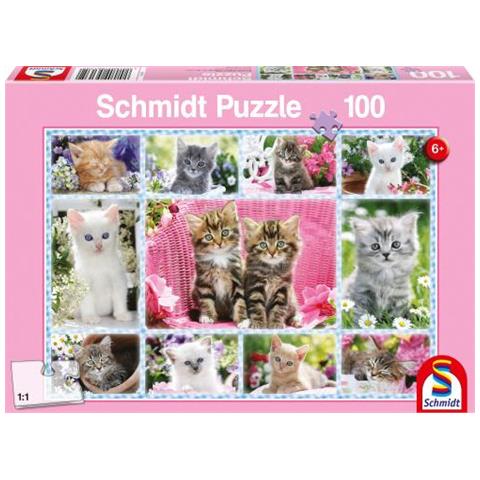 Puzzle Gattini Junior Cartone Rosa 100 Pezzi - Foto 1