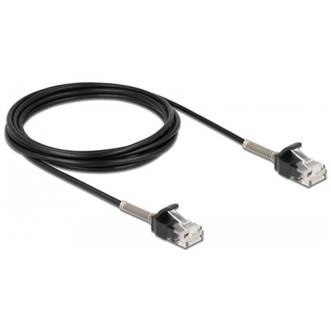 Cavo RJ45 maschio per RJ45 femmina Cat. 6A da 3 m nero - Foto 2