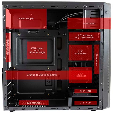 7040B Midi Tower Nero - Foto 2