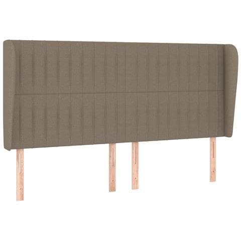 Testiera Ad Orecchio Tortora 203x23x118/128 Cm In Tessuto - Foto 1