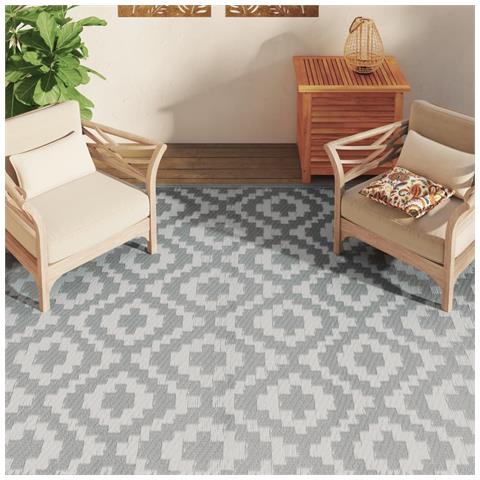 Tappeto Da Esterni Grigio 190x290 Cm In Pp - Foto 3