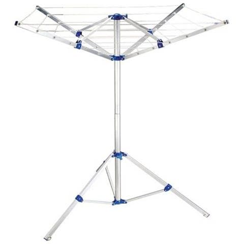 Stendibiancheria In Alluminio A 4 Bracci Con Sacca Per Il Trasporto Portata Max 25 Kg - Foto 1