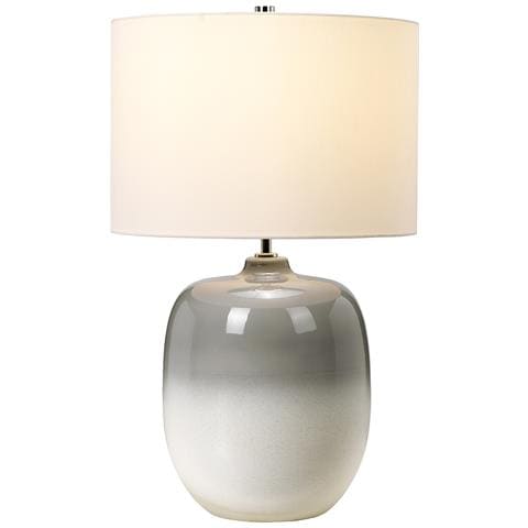 Lampada Scrivania Chalk Farm Porcellana Grigio Chiaro Gesso Bianco 1 Luce E27 - Foto 1